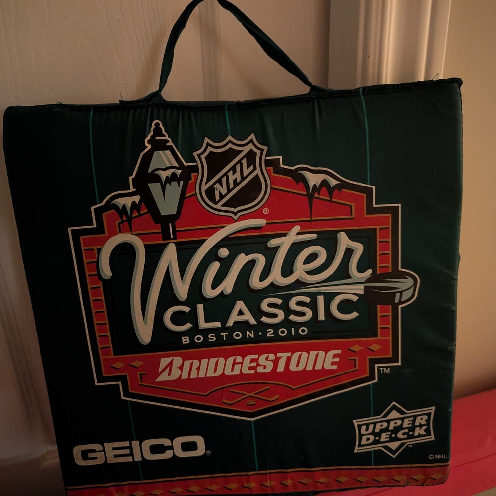 NHL Winter Classic Dark Green and Red Cushion